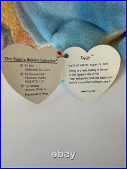 Ty Beanie Babies IGGY The Tie Dye Iguana. 1997 Rare Coloring With Errors withtag Ty Beanie Babies IGGY The Tie Dye Iguana. 1997 Rare Coloring With Errors withtag