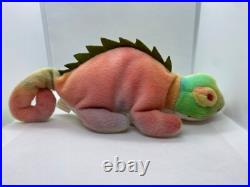 Ty Beanie Babies Iggy Rainbow Iguana 1997 RARE, ERRORS Excellent Retired, PVC