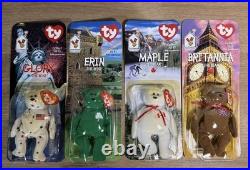 Ty Beanie Babies International Bears Set of 4 McDonald's 1999 New in Box RARE