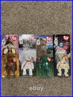 Ty Beanie Babies International Bears Set of 4 McDonald's 1999 New in Box RARE