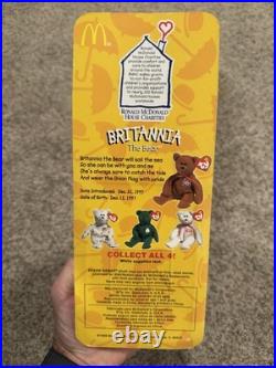 Ty Beanie Babies International Bears Set of 4 McDonald's 1999 New in Box RARE