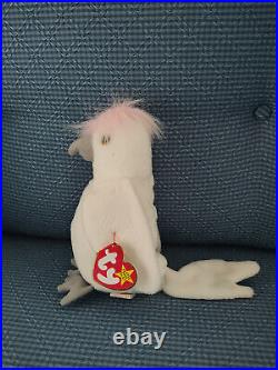 Ty Beanie Babies Kuku Cockatoo Bird Rare Tag Errors