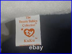 Ty Beanie Babies Kuku Cockatoo Bird Rare Tag Errors