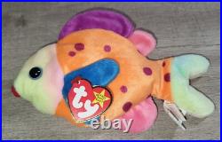 Ty Beanie Babies Lips the Fish 1999 Plush Rare Double Canadian Tush Tags Look Ty Beanie Babies Lips the Fish 1999 Plush Rare Double Canadian Tush Tags Look
