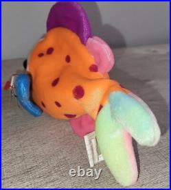 Ty Beanie Babies Lips the Fish 1999 Rare Double Canadian Tush Tags