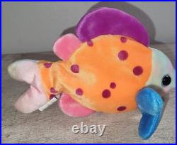 Ty Beanie Babies Lips the Fish 1999 Rare Double Canadian Tush Tags