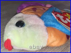 Ty Beanie Babies Lips the Fish 1999 Rare Double Canadian Tush Tags