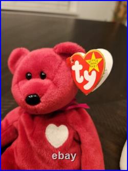 Ty Beanie Babies Lot Of 2. Super Rare With Error Tag, Brown Nose, And pe Pellets