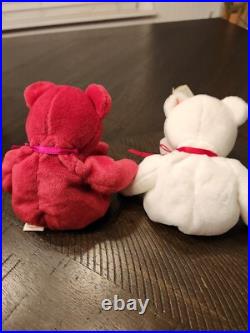 Ty Beanie Babies Lot Of 2. Super Rare With Error Tag, Brown Nose, And pe Pellets
