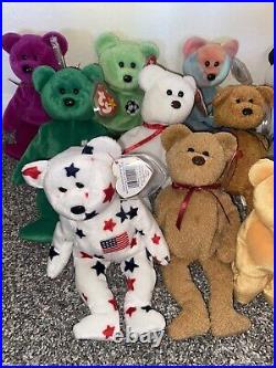 Ty Beanie Babies Lot of 14 Vintage Rare Mint Condition See Description