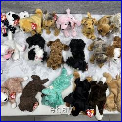 Ty Beanie Babies Lot of 32 Beanie Babies Dogs RARE Mint Condition Tags