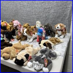Ty Beanie Babies Lot of 32 Beanie Babies Dogs RARE Mint Condition Tags