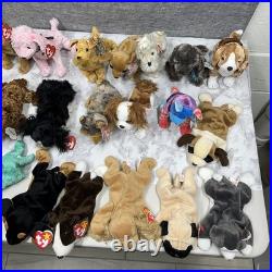 Ty Beanie Babies Lot of 32 Beanie Babies Dogs RARE Mint Condition Tags