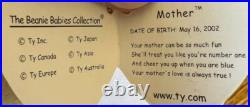 Ty Beanie Babies MOTHER -HTF- ERRORS RARE 2002 Retired MWMT #124-2