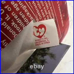 Ty Beanie Babies Maple Bear McDonald's with Box Rare Errors White Word Spacing