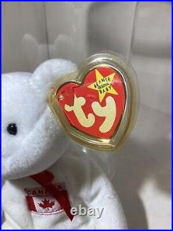 Ty Beanie Babies Maple RARE Tag Errors Double Tush Tag Brown Off Cntr Nose Indo