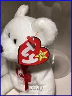 Ty Beanie Babies Maple RARE Tag Errors Double Tush Tag Brown Off Cntr Nose Indo