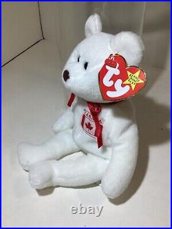 Ty Beanie Babies Maple RARE Tag Errors Double Tush Tag Brown Off Cntr Nose Indo