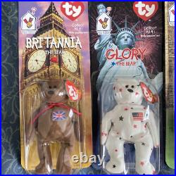 Ty Beanie Babies Mcdonald's International Flag 4 Bears New In Box Rare Set
