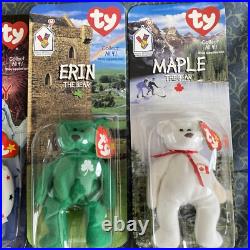 Ty Beanie Babies Mcdonald's International Flag 4 Bears New In Box Rare Set