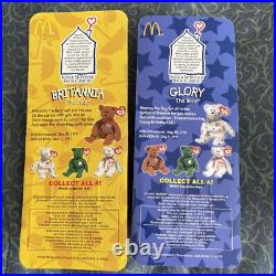 Ty Beanie Babies Mcdonald's International Flag 4 Bears New In Box Rare Set