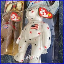 Ty Beanie Babies Mcdonald's International Flag 4 Bears New In Box Rare Set