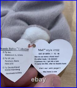 Ty Beanie Babies Mel The Koala. Retired rare PVC pellets tag errors MINT Ty Beanie Babies Mel The Koala. Retired rare PVC pellets tag errors MINT