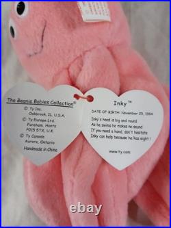 Ty Beanie Babies Original Collection Retired Rare Vintage 1993 Inky Plush w Tag