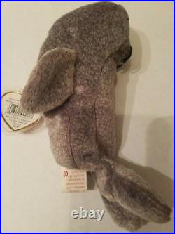 Ty Beanie Babies Original Rare Retired Slippery the Seal with Errors