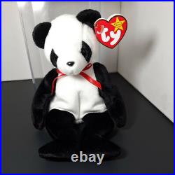 Ty Beanie Babies Panda Bear FORTUNE ORIGINAL RARE RETIRED 1997 CASE included A