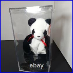 Ty Beanie Babies Panda Bear FORTUNE ORIGINAL RARE RETIRED 1997 CASE included A