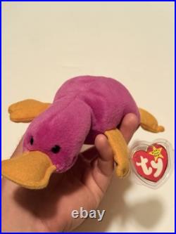 Ty Beanie Babies Patti The Platypus Plush Toy 1993 RARE with TAG ERRORS
