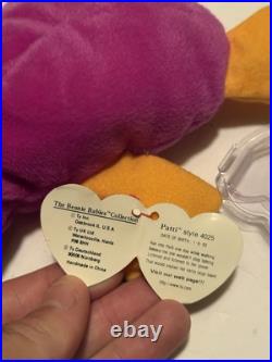 Ty Beanie Babies Patti The Platypus Plush Toy 1993 RARE with TAG ERRORS
