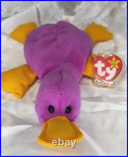 Ty Beanie Babies Patti The Platypus Plush Toy 1993 RARE with TAG ERRORS 4025 Ty Beanie Babies Patti The Platypus Plush Toy 1993 RARE with TAG ERRORS 4025