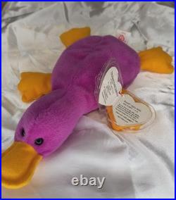Ty Beanie Babies Patti The Platypus Plush Toy 1993 RARE with TAG ERRORS 4025 Ty Beanie Babies Patti The Platypus Plush Toy 1993 RARE with TAG ERRORS 4025
