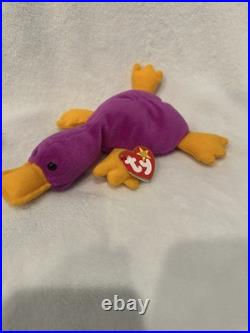 Ty Beanie Babies Patti The Platypus Plush Toy 4025 RARE WITH PVC PELLETS