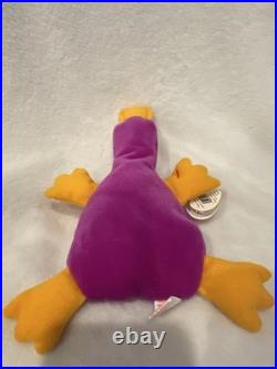 Ty Beanie Babies Patti The Platypus Plush Toy 4025 RARE WITH PVC PELLETS