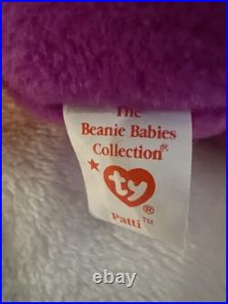 Ty Beanie Babies Patti The Platypus Plush Toy 4025 RARE WITH PVC PELLETS