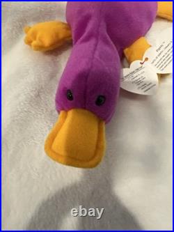 Ty Beanie Babies Patti The Platypus Plush Toy 4025 RARE WITH PVC PELLETS