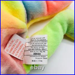 Ty Beanie Babies Peace Multicolor Teddy Bear VTG 1996 Gay Pride Rare 2 Tags