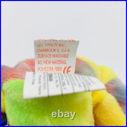 Ty Beanie Babies Peace Multicolor Teddy Bear VTG 1996 Gay Pride Rare 2 Tags