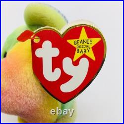 Ty Beanie Babies Peace Multicolor Teddy Bear VTG 1996 Gay Pride Rare 2 Tags