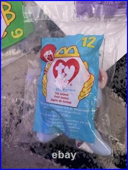 Ty Beanie Babies Peanut The Elephant Light Blue RETIRED RARE SEALED! 
