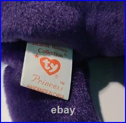 Ty Beanie Babies Princess Bear Toy Mint condition Rare 1997 Retired
