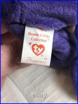 Ty Beanie Babies Princess Bear Toy RARE! Princess Diana Mint Condition