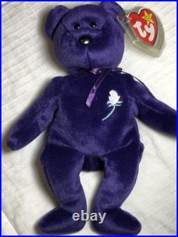 Ty Beanie Babies Princess Bear Toy RARE! Princess Diana Mint Condition