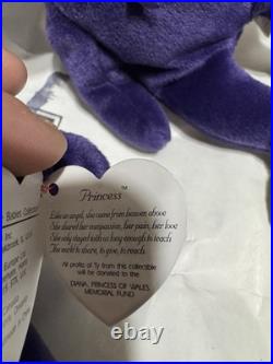 Ty Beanie Babies Princess Bear Toy Rare Princess Diana