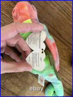 Ty Beanie Babies RARE 1997 Iggy & Rainbow (4)