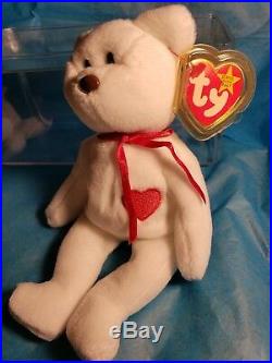 Ty Beanie Babies RARE Retired Valentino w Tag Errors PVC 1st EDITION 1993 NEW