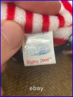 Ty Beanie Babies RARE Righty & Lefty 2000 with Tag Errors MINT CONDITION